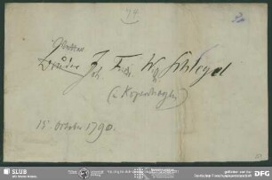Eigenh. Brief von Julie Schlegel an August Wilhelm von Schlegel, Hannover, 12.03.1837