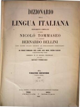 Dizionario della lingua italiana : Nouvamente comp. Con oltre 100000 giunte ai precedenti dizionarii. 2,1., (D E F)