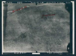 Foto des Geländes um die Gruyterzale Ferme nördlich von Langemark nördlich von Ypern (Luftbild)