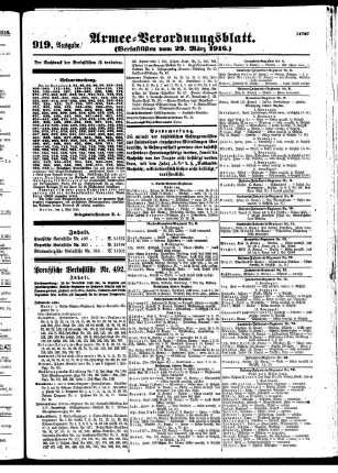 919. Ausgabe. Mittwoch, 29. März 1916