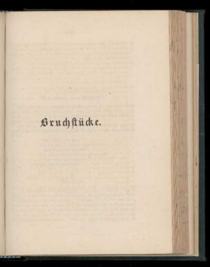 Bruchstücke.
