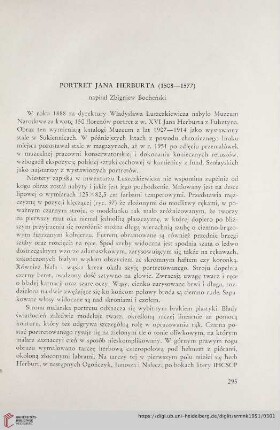 [1.]1951: Portret Jana Herburta (1508-1577)