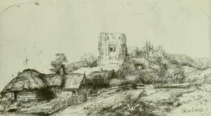 Landschaft mit dem viereckigen Turm