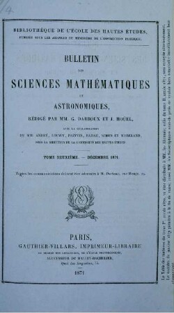 Tome Deuxieme. - Décembre 1871.