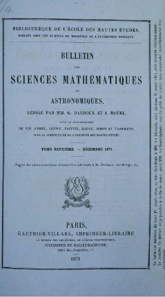 Tome Deuxieme. - Décembre 1871.