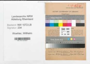 Entnazifizierung Willhelm Woehler , geb. 26.04.1908 (Schlosser)