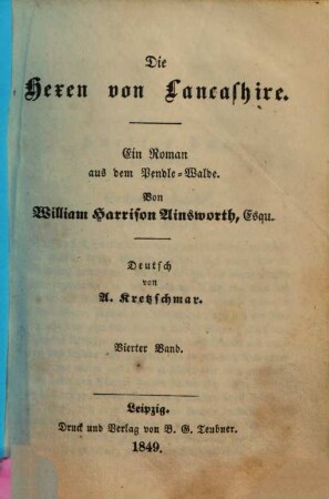 Die Hexen von Lancashire : ein Roman aus dem Pendle-Walde, 4