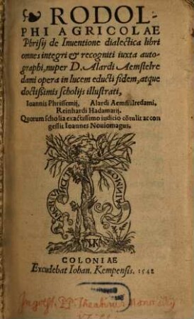 De inventione dialectica libri omnes