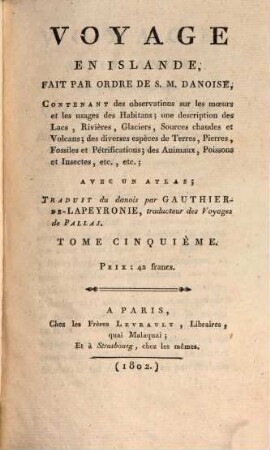 Voyage en Islande, Tome 5