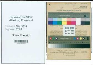 Entnazifizierung Friedrich Flores , geb. 20.08.1903 (Landwirt)
