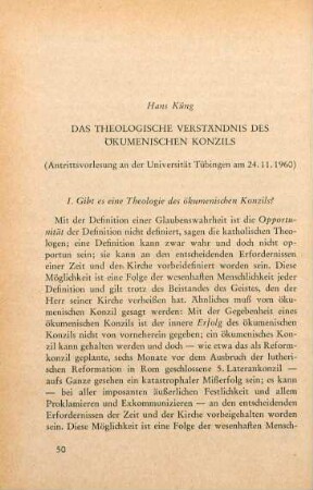 50-77 Das theologische Verständnis des Ökumenischen Konzils
