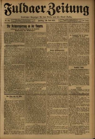 Ausgabe vom Freitag, den 28. Juli 1922.