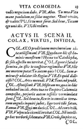 Scena II. Colax, Virtus, Invidia.