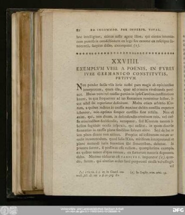 XXVIIII. Exemplum VIII. A Poenis, In Fures Iure Germanico Constitutis, Petitum.