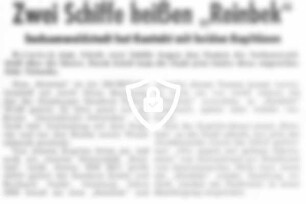 Zwei Schiffe heißen "Reinbek"