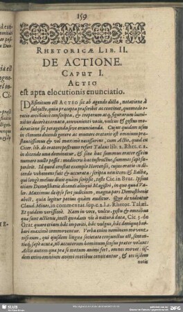 Rhetoricae Lib. II. De Actione