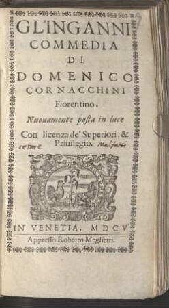 Gli Inganni : Commedia
