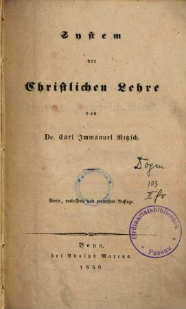 System der christlichen Lehre