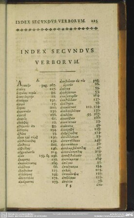 Index Secundus Verborum
