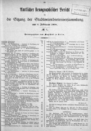 No. 6, 6. Februar 1908