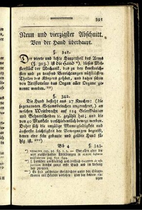Neun und vierzigster Abschnitt. Von der Hand überhaupt.