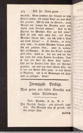XX. Predigt: Vom guten und bösen Gewissen.