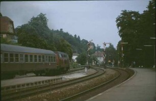 Überlingen Lok 218 292 E 3747 Bnb-Wagen Ausfahrsignale