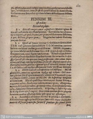 PENSUM III.