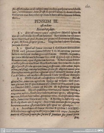 PENSUM III.