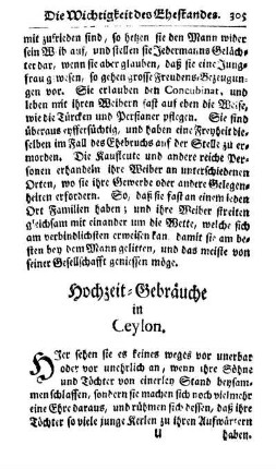 Hochzeit-Gebräuche in Ceylon.
