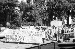 Freiburg im Breisgau: Demo gegen den Bau des Konzerthauses