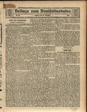 Zweite Ausgabe vom Sonntag, den 14. Dezember 1913.
