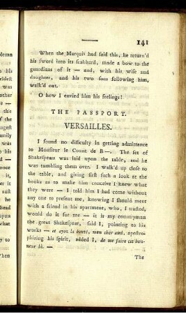 The Passport. Versailles.