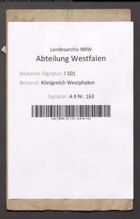 Nachweisung der zu dem aufgehobenen Damenstift auf dem Berge bei Herford gehörigen und zum Verkauf zu stellenden Objekte