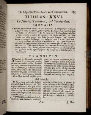 Titulus XXVI. De suspectis Tutoribus, vel Curatoribus