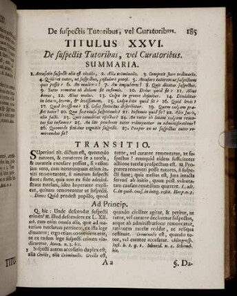 Titulus XXVI. De suspectis Tutoribus, vel Curatoribus