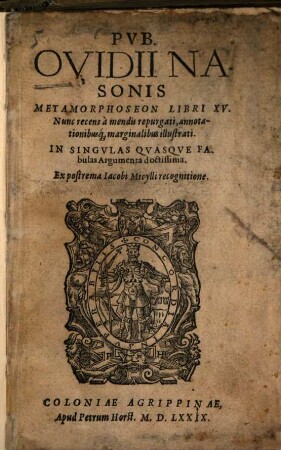 Pub. Ovidii Nasonis Metamorphoseon libri XV