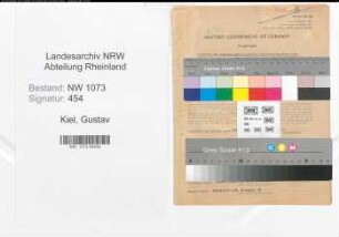 Entnazifizierung Gustav Kiel , geb. 15.07.1899 (Fabrikant)