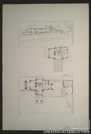Tafel XXVIII. Wohnsitz und Stallung des Herrn F. W. Little, Peoria, Illinois.