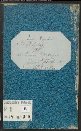 Zivilstandsregister der katholischen Gemeinde Altenbergen, Kreis Höxter (A 1810) (Gemeinde: Katholische Gemeinde Altenbergen, Kreis Höxter)