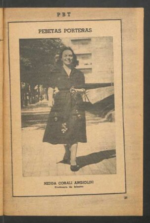 Nedda Corali Angiolini, profesora de labores - [Fotografía] : Pebetas porteñas