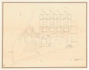 Kurpark Bad Oeynhausen / Badehaus Jordansprudel: Entwurfsplan Außenanlage Badehaus Jordansprudel 1:200