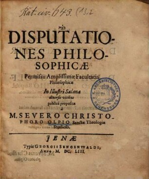 Disputationes Philosophicae