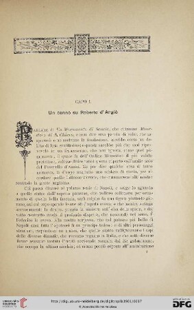 Capo I: Un cenno su Roberto d' Angiò