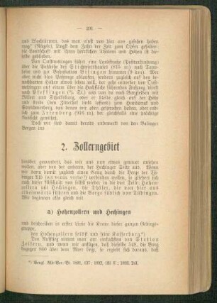 a) Hohenzollern und Hechingen
