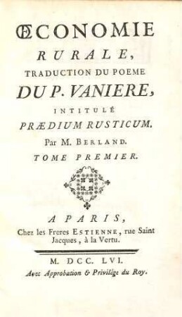 Oeconomie Rurale, 1