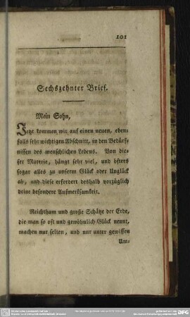 Sechszehnter Brief