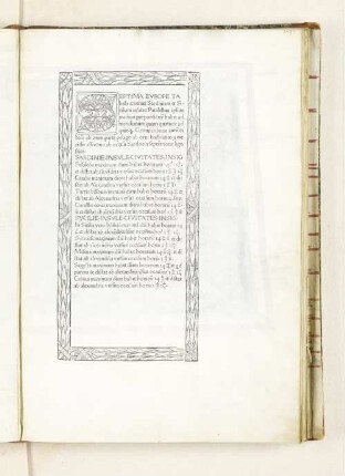 Septima Europe Tabula continet Sardiniam et Siciliam insulas