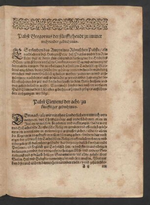 Pabst Clemens der acht/ zu künfftiger gedechtnus.