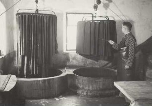 Arbeitsprozess, Steinauer Blaudruck, 1954